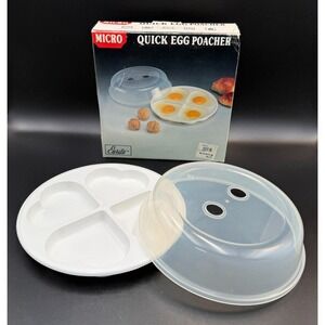 Eurita Microwave Quick Heart Shaped Egg Poacher with Box VTG